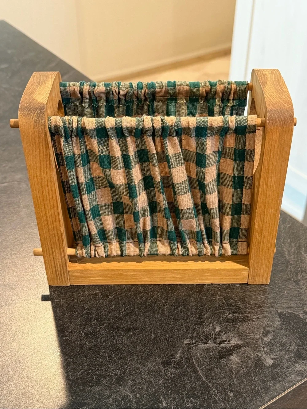 Vintage Cottage Core Wooden Heart Mail Holder Letter Organizer Desk Caddy 90’s